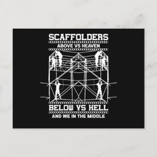 Postal Scaffolder Sky Hell En Medio De Scaffolding