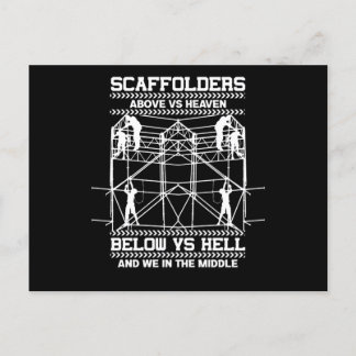 Postal Scaffolder Sky Hell En Medio De Scaffolding
