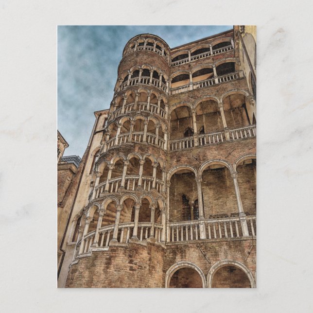 Postal Scala Contarini del Bovolo | Foto de Venecia Itali (Anverso)