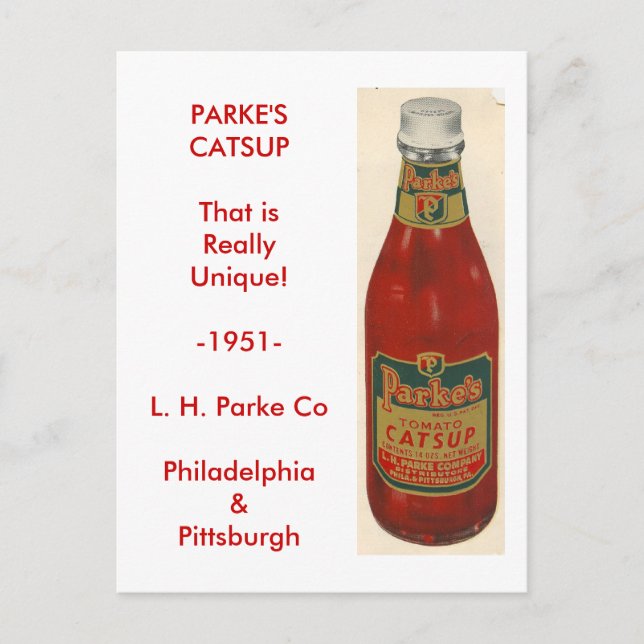 Postal scan0001, PARKE'S CATSUP (Anverso)