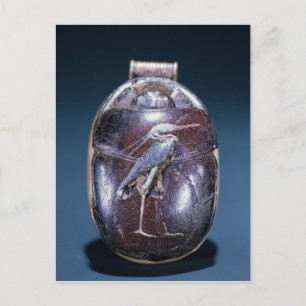 Postal Scarab con garza, desde la Tumba de Tutankhamun