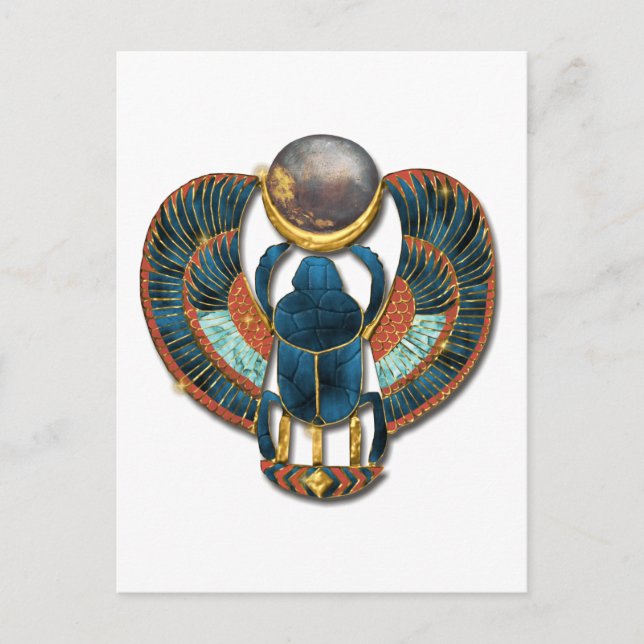 Postal Scarab sagrado del rey Tut (Anverso)