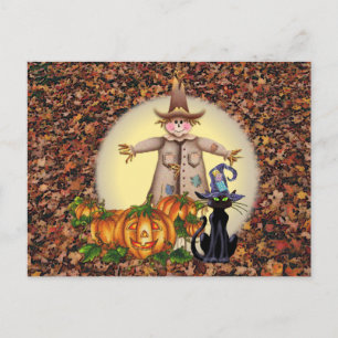 Postal SCARECROW, JACK y CAT por SHARON SHARPE