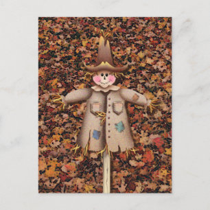 Postal SCARECROW & LEAVES de SHARON SHARPE