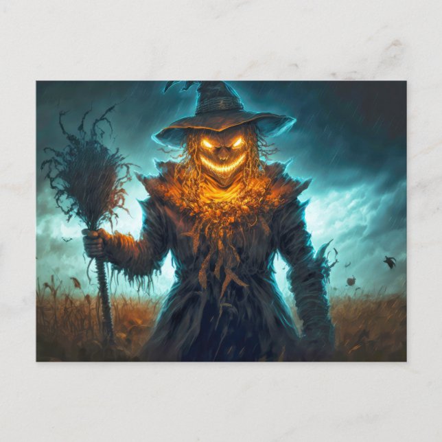 Postal Scarecrow súper espeluznante (Anverso)