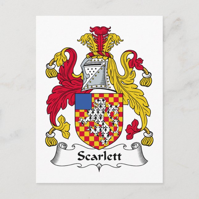 Postal Scarlett Family Crest (Anverso)