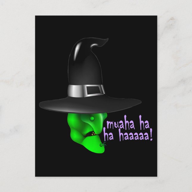 Postal Scary Halloween Witch (Anverso)