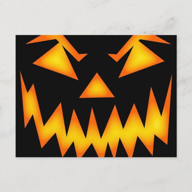 Postal Scary Jack O Lantern Face (Anverso)
