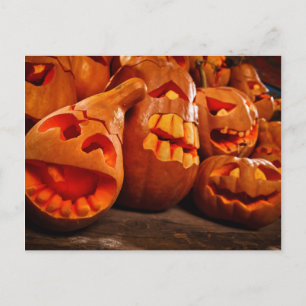 Postal Scary Jack O Lantern Halloween