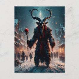 Postal Scary Krampus Navidades Horror