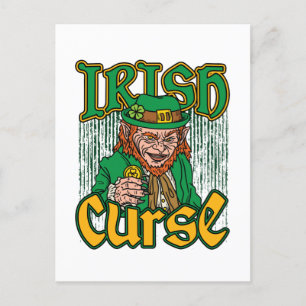 Postal Scary Leprechaun Irlandés Maldición St Patricks Da