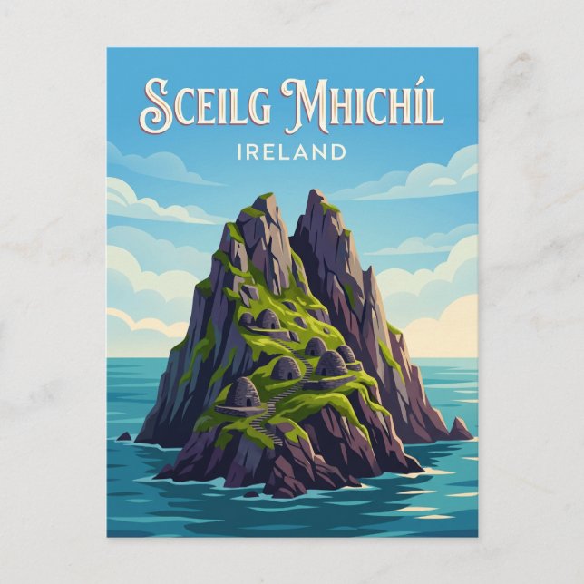 Postal Sceilg Mhichíl Irlanda (Anverso)