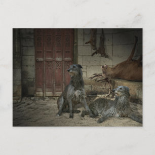 Postal Scène de chasse : le butin (parte. 3)