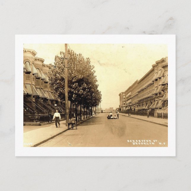 Postal Schaeffer St., Brooklyn, New York Vintage (Anverso)