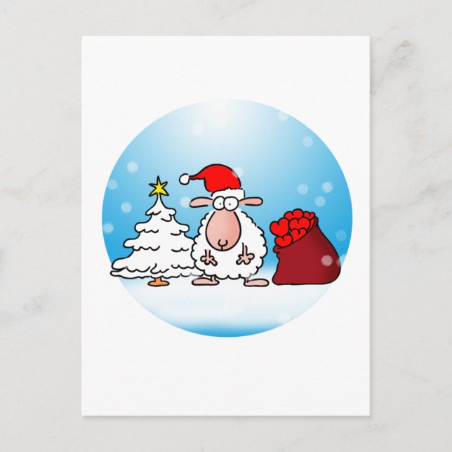 Postal Schafsweihnacht (Anverso)