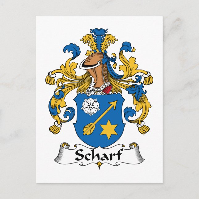 Postal Scharf Family Crest (Anverso)
