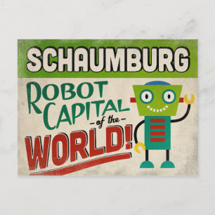Postal Schaumburg Illinois Robot - Graciosa Vintage