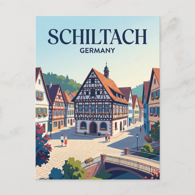 Postal Schiltach Alemania (Anverso)