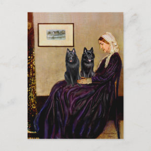 Postal Schipperkes (dos) - Madre de los titiriteros