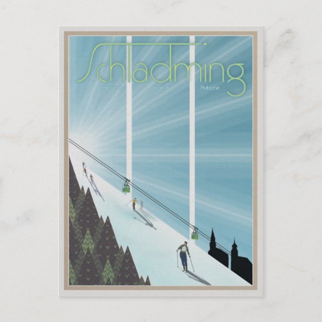 Postal Schladming Vintage/Retro Reklame (Anverso)