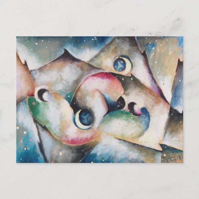 Postal Schlafende Gestaltenin Nachflicher por Arnold Topp (Anverso)