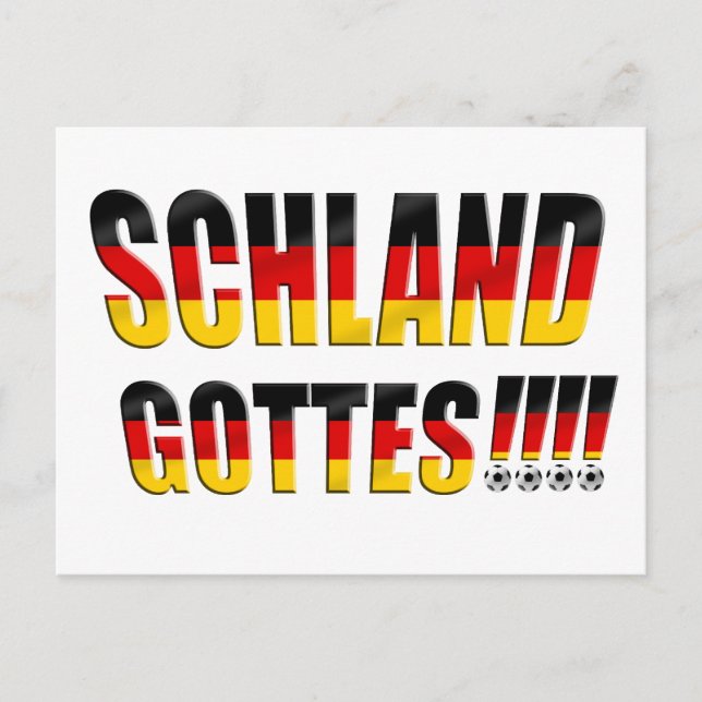 Postal Schland Gottes - Fussball Deutschland (Anverso)