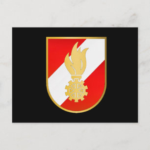 Postal Schlichte Postkarte mit Feuerwehr Wappen Österreic