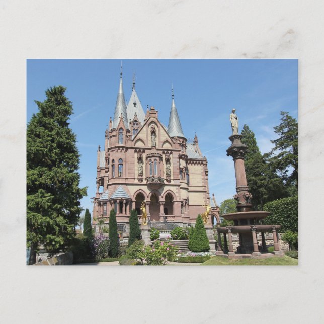 Postal Schloss Drachenburg sobre Drachenfels (Anverso)