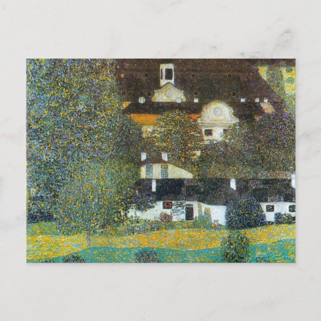Postal Schloss Kammer sobre el Attersee II de Gustav Klim (Anverso)