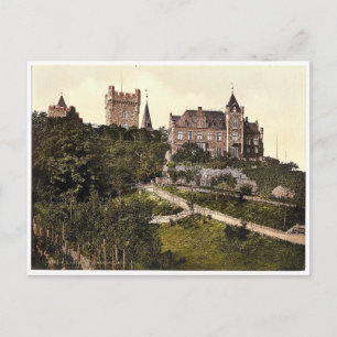 Postal Schloss Klopp, Bingen, Rin, Alemania rara Pho