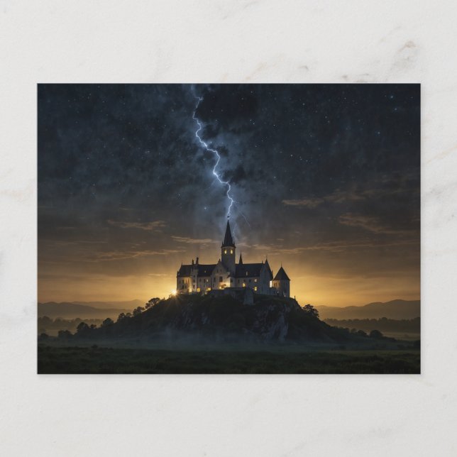 Postal Schloss mit Blitz (Anverso)