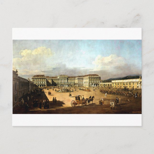 Postal Schloss Schonbrunn por Bernardo Bellotto (Anverso)