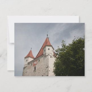 POSTAL SCHLOSSTURM VON BURG HAAG IN OBERAYERN MIT BAUM
