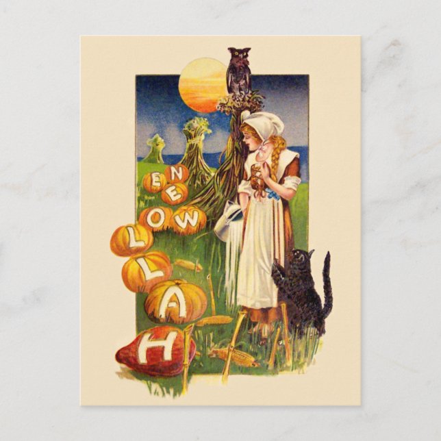 Postal Schmucker: Campo de Halloween (Anverso)