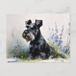 Postal Schnauzer acuarela