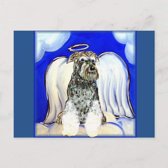 POSTAL SCHNAUZER ÁNGEL (Anverso)