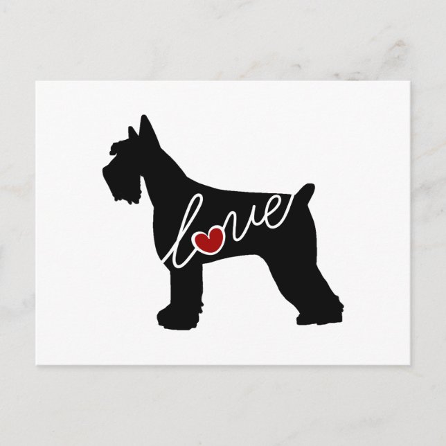 Postal Schnauzer / Giant Schnauzer Love (Anverso)