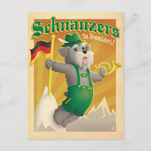 Postal Schnauzers con pantalones