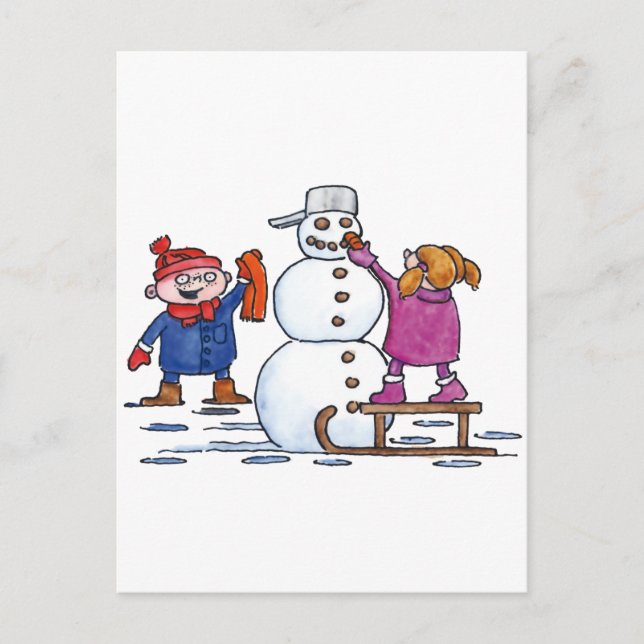 Postal Schneemann (Anverso)