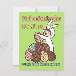 Postal Schokolade ist alles, was ich brauche