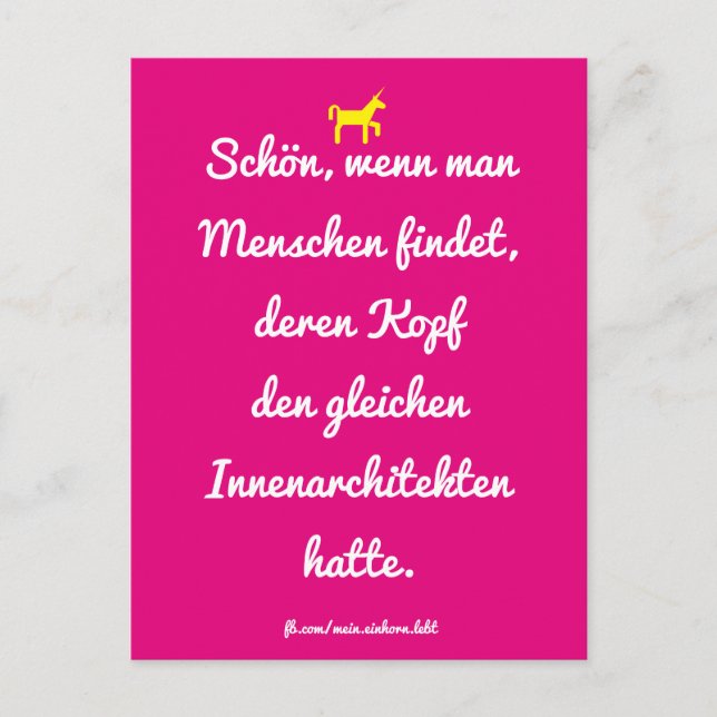 Postal Schön, cuando fue el hombre Menschen con dich find (Anverso)