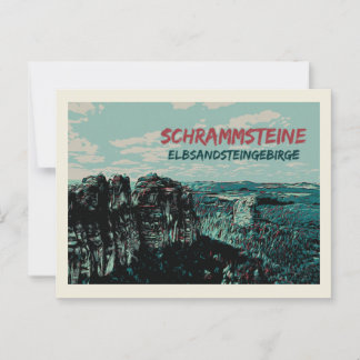 Postal Schrammsteine, Montañas Elbe Sandstone