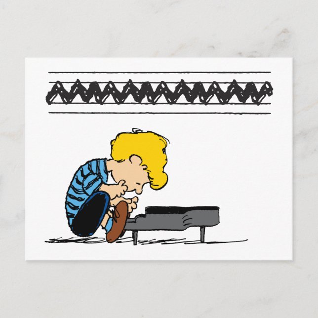 Postal Schroeder Charlie Brown Music (Anverso)