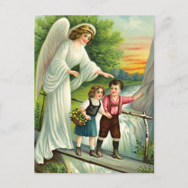 Postal Schutzengel, Kinder y Brücke (Anverso)