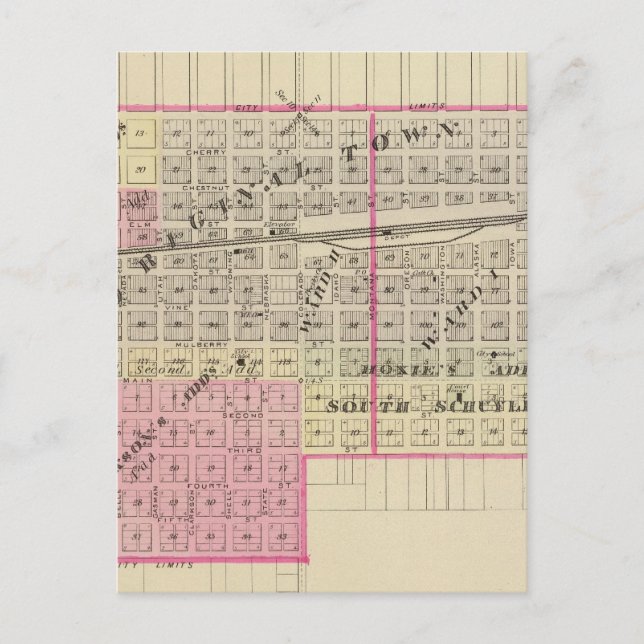 Postal Schuyler y Leigh, Nebraska (Anverso)