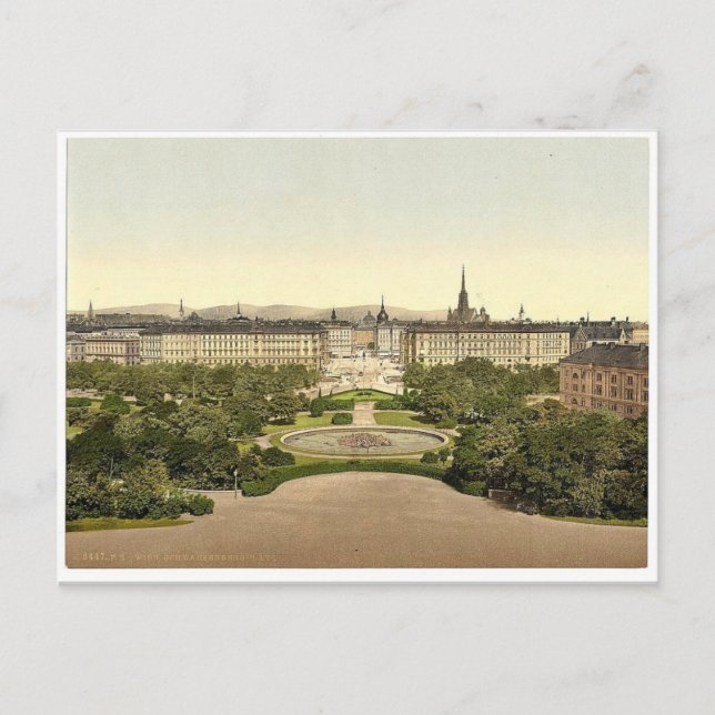 Postal Schwarzenberg Place, Viena, Austro-Hungría raro P (Anverso)