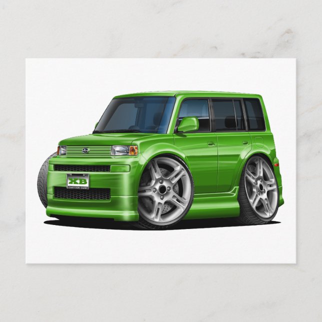 Postal Scion XB Green Car (Anverso)