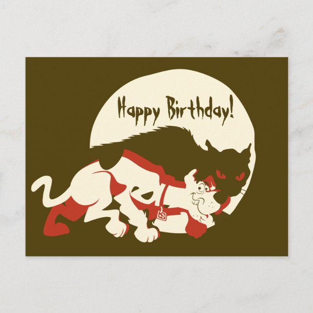 Postal Scooby-Doo "En el camino" (Anverso)