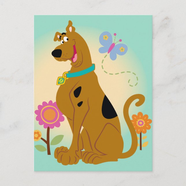 Postal Scooby-Doo Following Butterfly (Anverso)