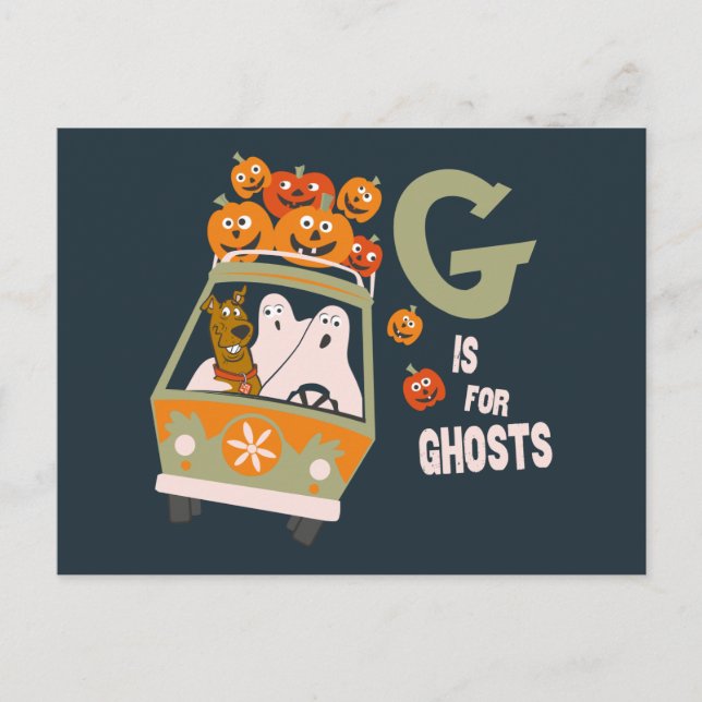 Postal Scooby-Doo | G es para fantasmas (Anverso)